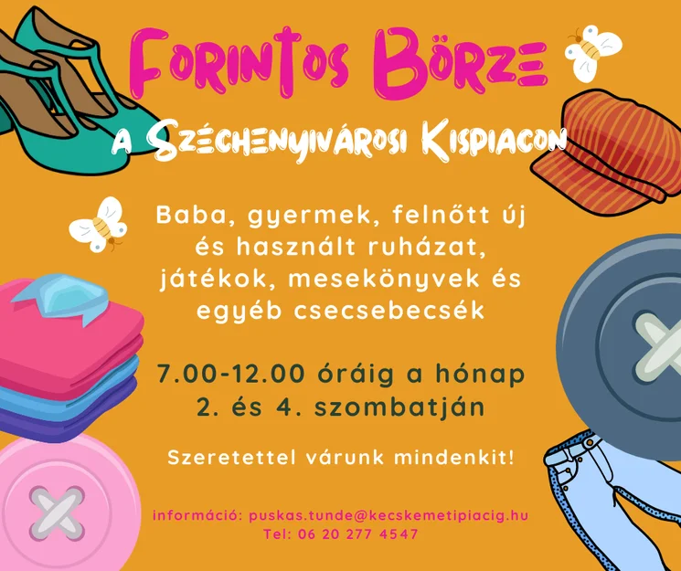 Forintos Börze Kecskemét 2026 - Adok-veszek használt holmi börze