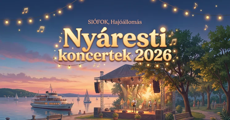 Siófoki Nyári Zenei Estek 2026 - Nyáresti koncertek a Hajóállomáson