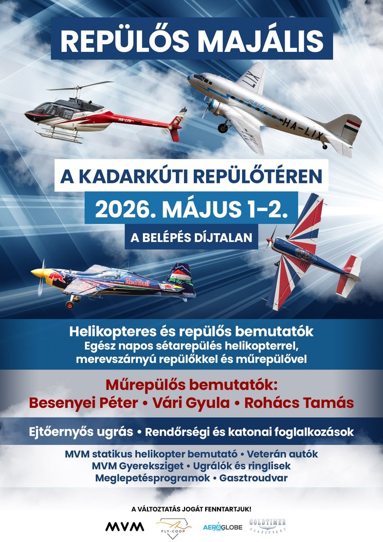 Repülőnap Kadarkút programok 2026 - Repülős Majális a Kadarkúti Repülőtéren