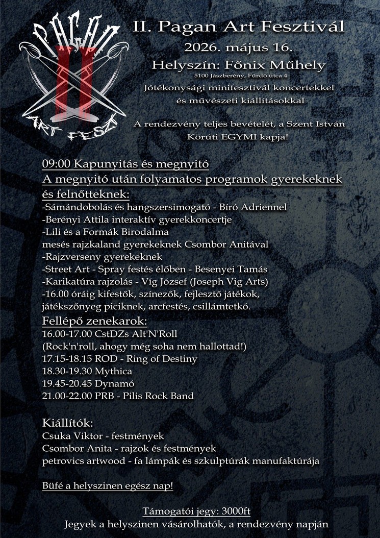Pagan Art Fesztivál Jászberény 2026