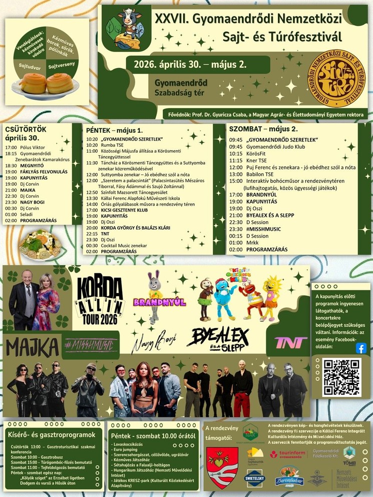 Gyomaendrőd programok 2026 - Események és rendezvények