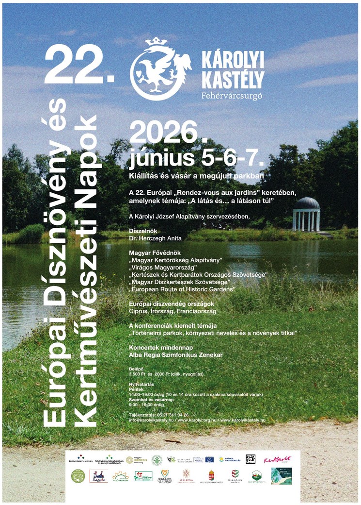 Európai Dísznövény és Kertművészeti Napok 2026 Fehérvárcsurgó - Nemzetközi kiállítás, vásár és konferencia
