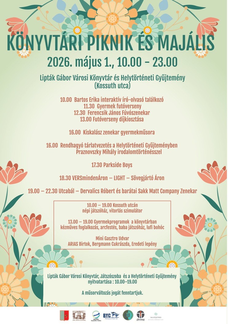 Balatonfüredi könyvtári programok 2026