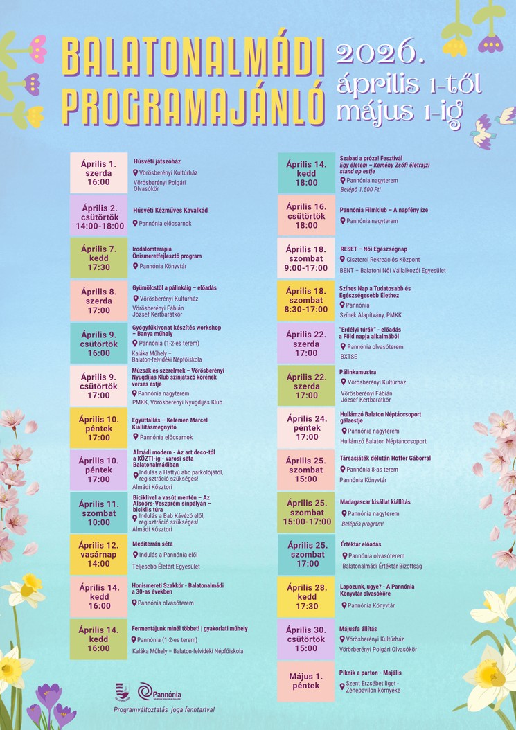 Balatonalmádi programok 2026