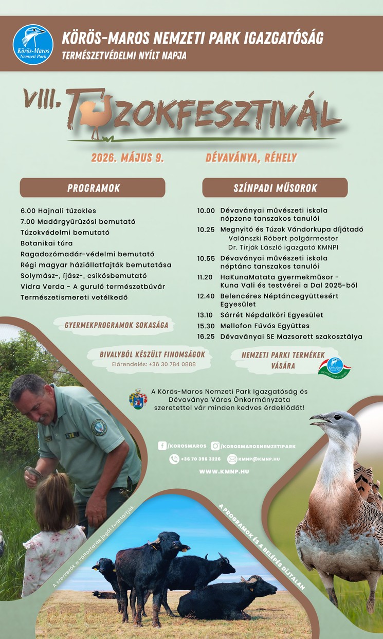 Túzokfesztivál 2026 Dévaványa 