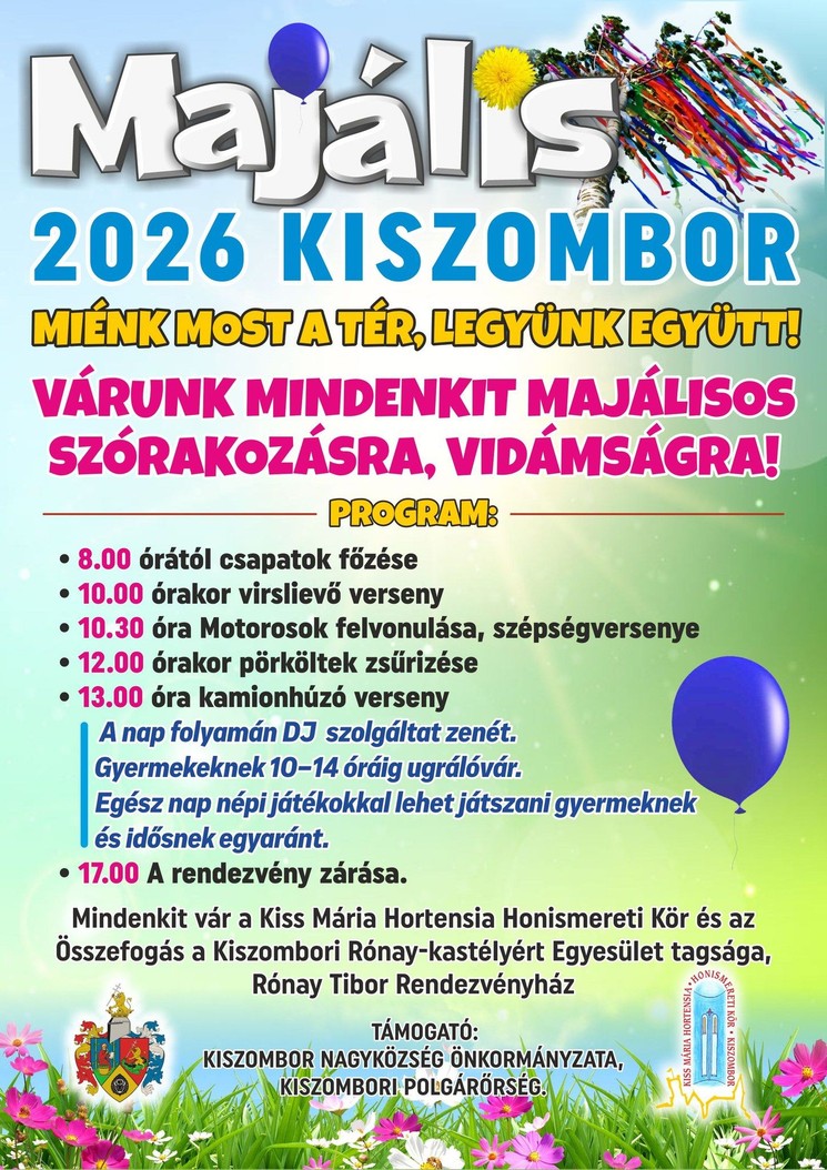 Majális Kiszombor 2026