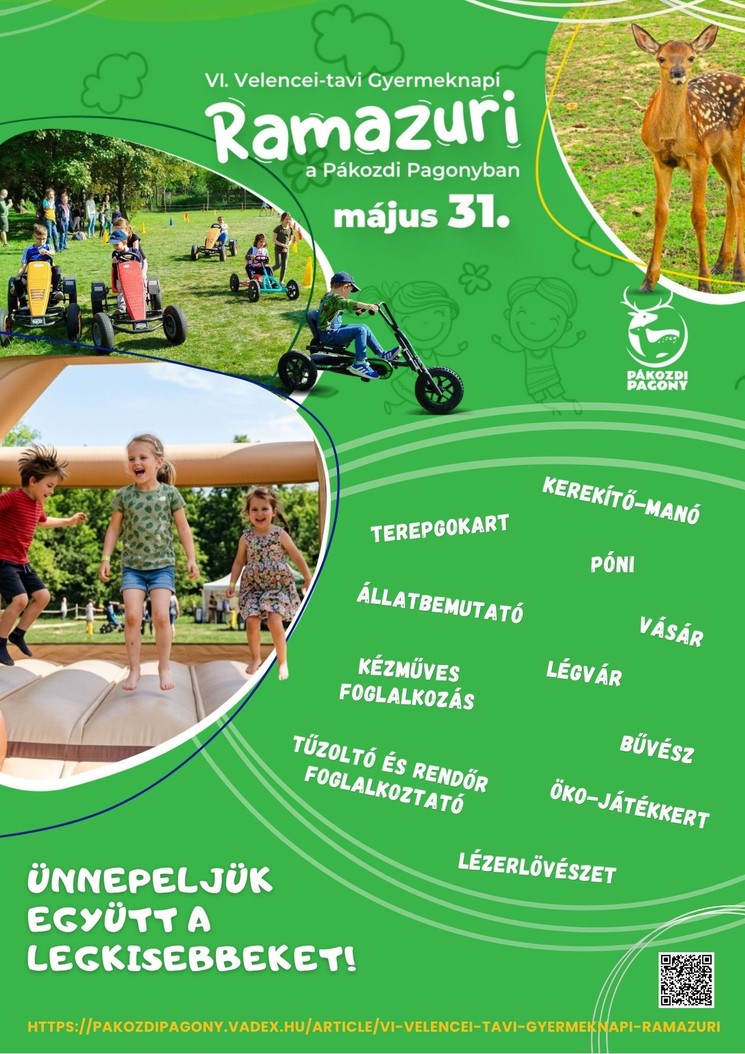 Vadaspark Gyereknap 2026 Pákozd - Velencei-tavi Gyermeknapi Ramazuri 