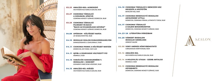 Juhász Anna Irodalmi Szalon programok 2026