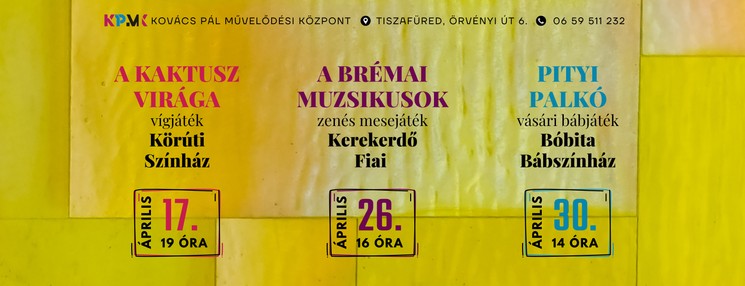 Kovács Pál Művelődési Központ programok 2026 Tiszafüred