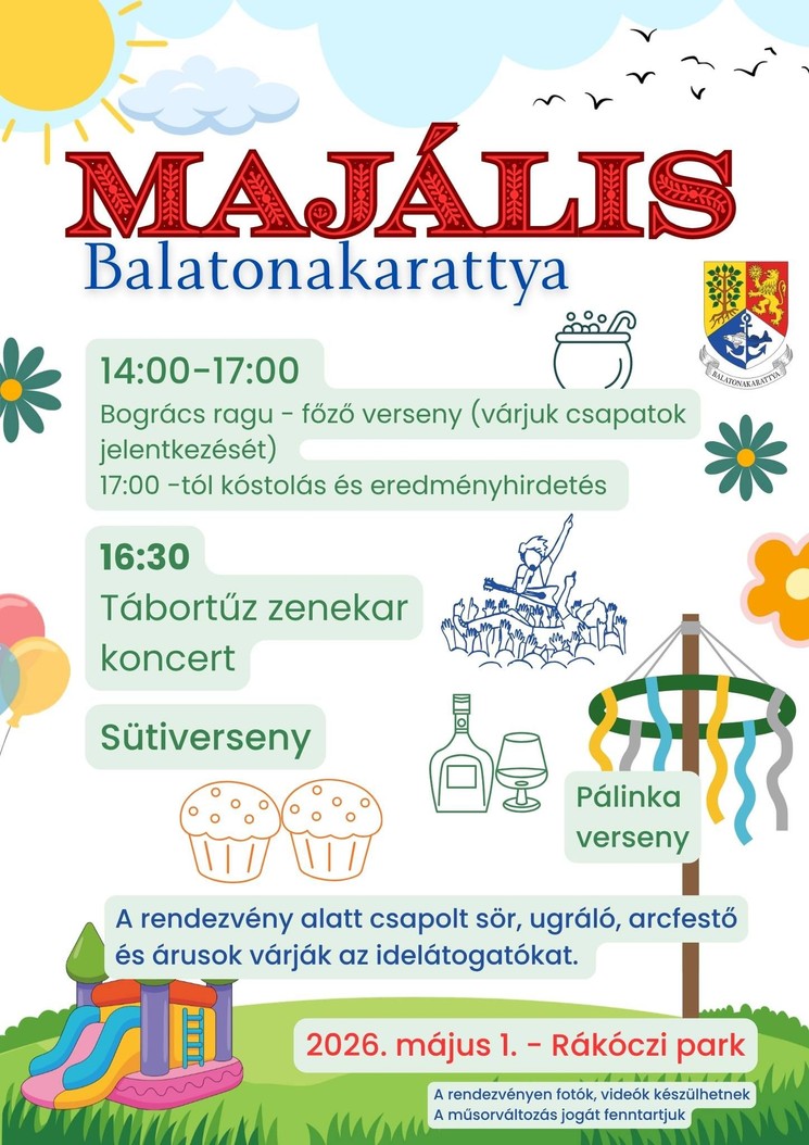 Majális Balatonakarattya 2026
