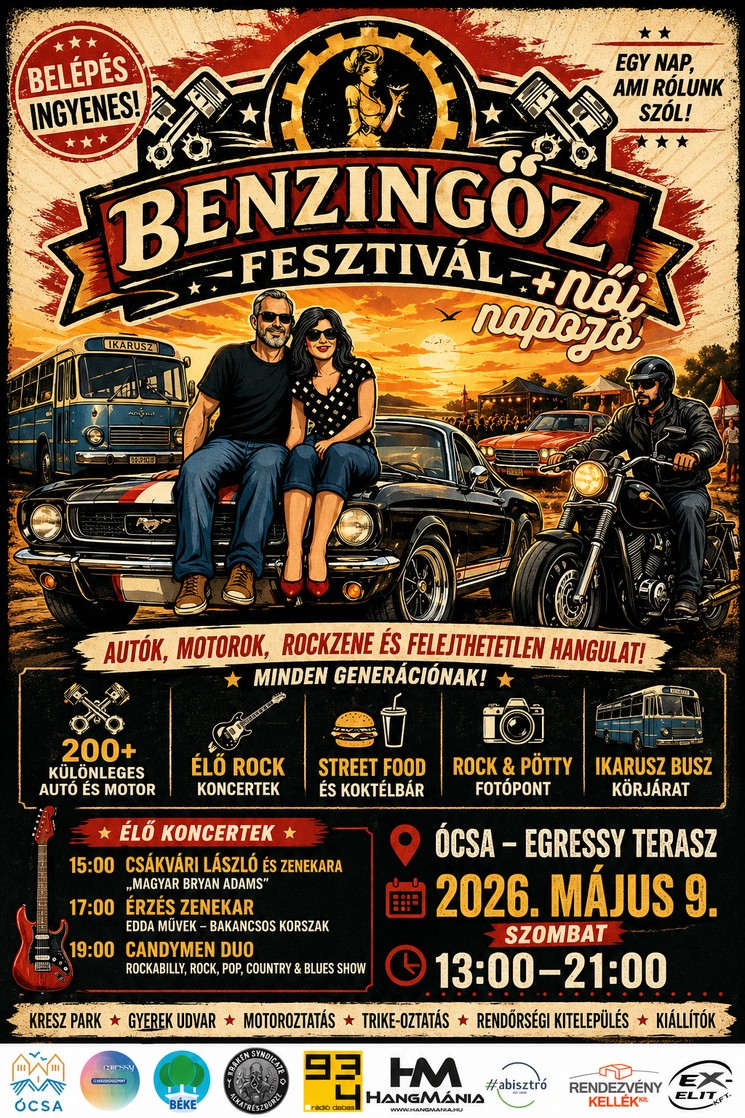 Benzingőzös Fesztivál Ócsa 2026