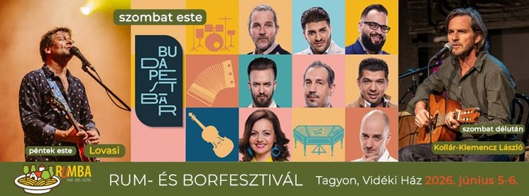 Rumba Fesztivál Tagyon 2026 - Rum- és Borfesztivál a Balatonnál
