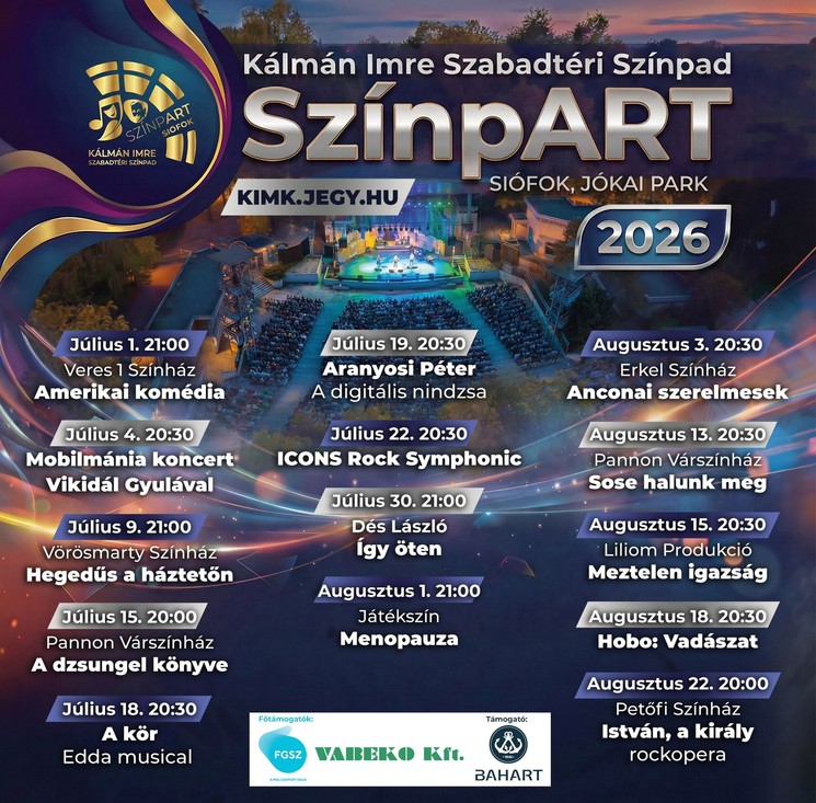 Színházi előadások Siófokon 2026
