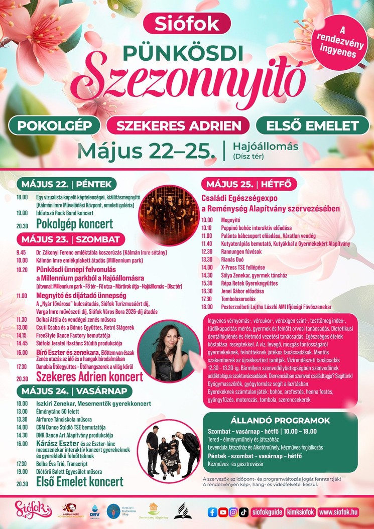 Siófoki programok 2026 - Események és rendezvények Siófokon