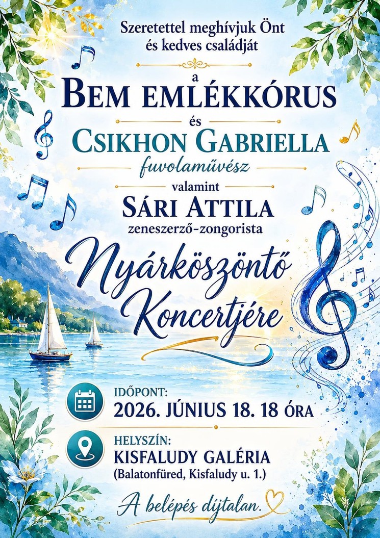 Balatonfüredi komolyzenei koncertek 2026