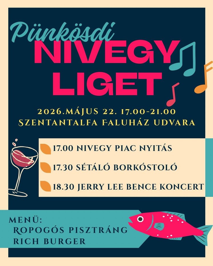 Piac Szentantalfa 2026 - Nivegy Liget Helyi termelői és kézműves piac