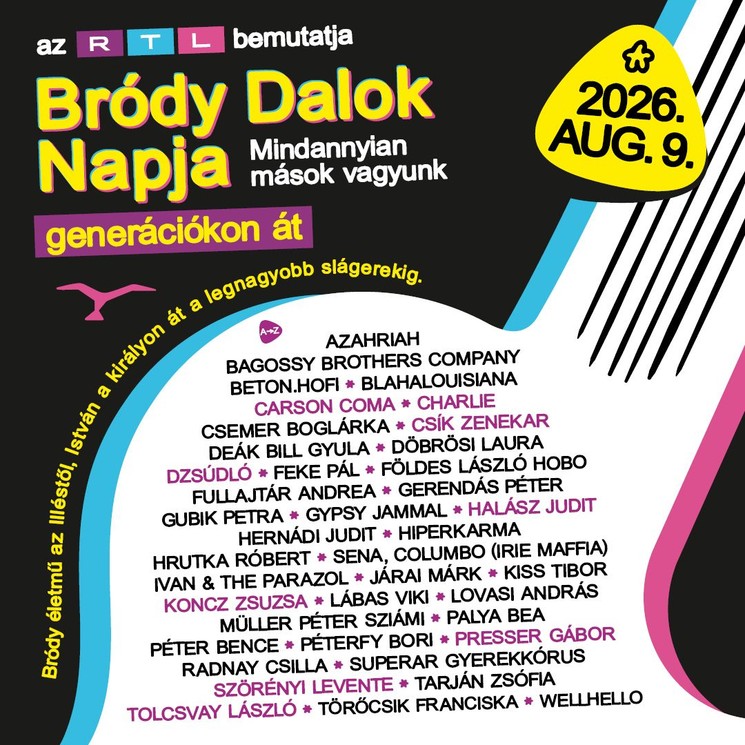 Bródy Dalok Napja 2026 Budapest 