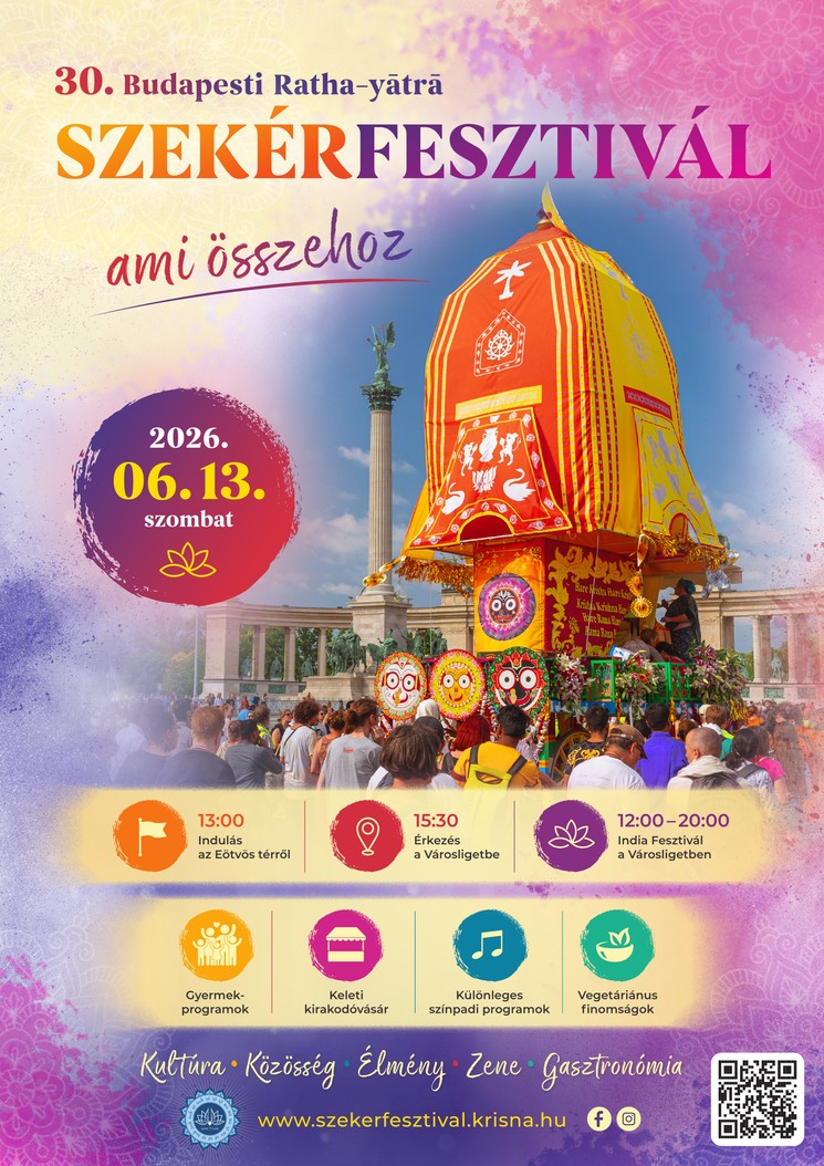 30. Ratha-játrá Szekérfesztivál - ami összehoz 2026 Budapest 