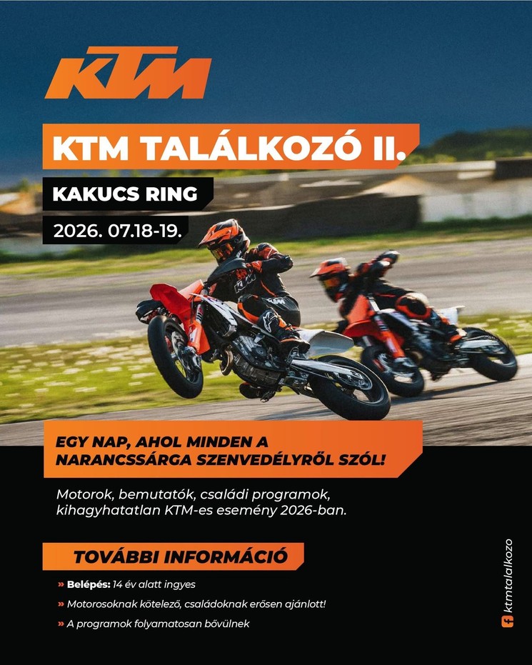 Motoros találkozók 2026 - Programok és események