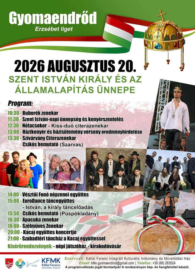 2026. augusztus 20. Gyomaendrőd