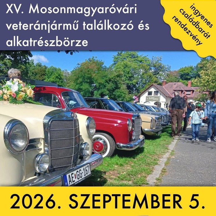 Veteránjármű találkozó Mosonmagyaróvár 2026