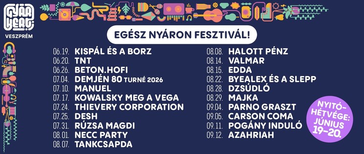 Gyárkert Kultúrpark programok Veszprém 2026