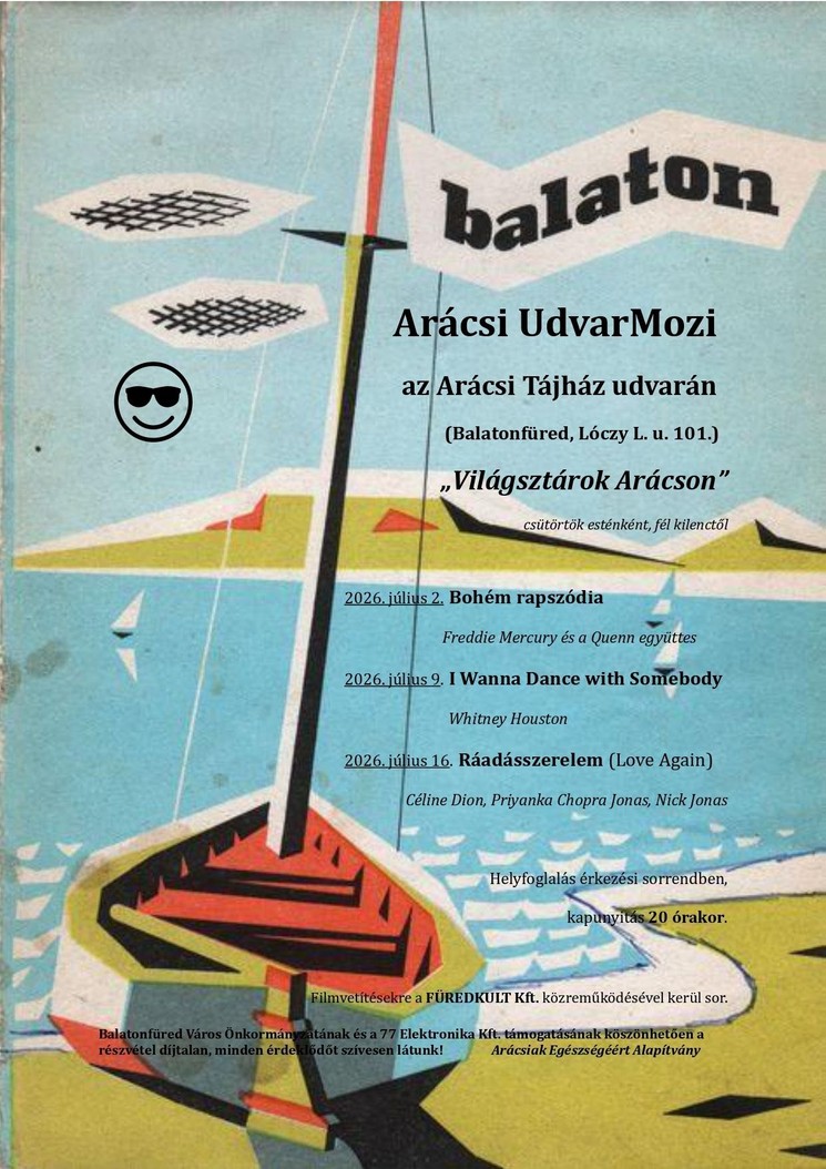 Arácsi UdvarMozi 2026 Balatonfüred