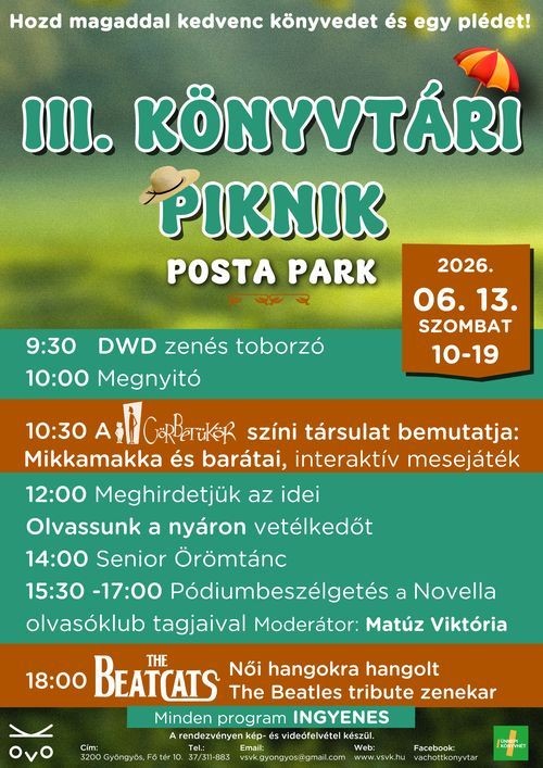 Könyvtári Piknik 2026 Gyöngyös