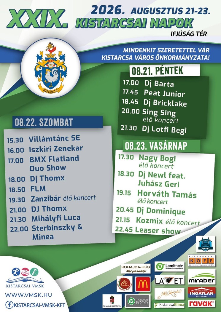 Kistarcsai Napok 2026