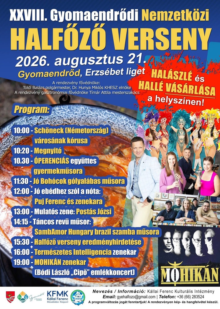 Gyomaendrőd programok 2026 - Események és rendezvények