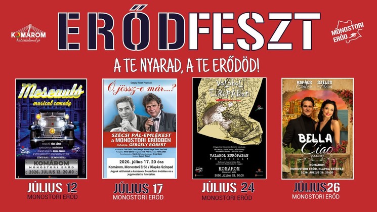 Monostori Erőd programok Komárom 2026