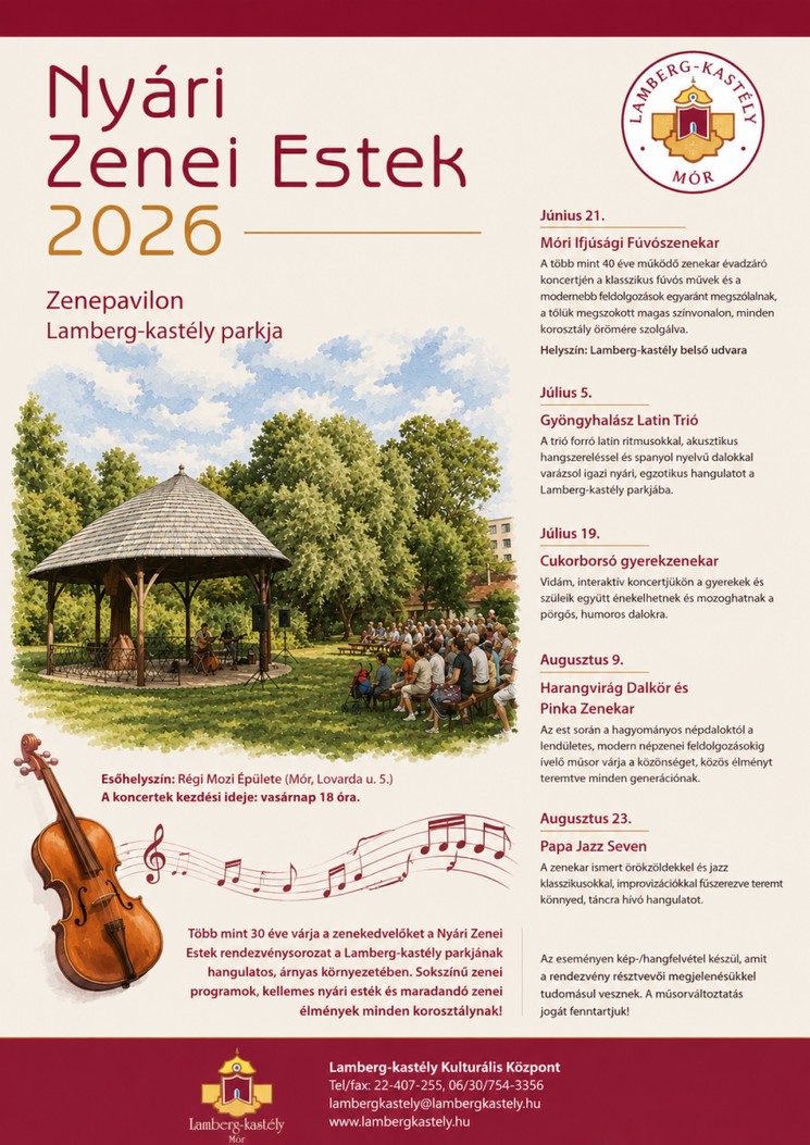 Lamberg-kastély programok 2026 Mór