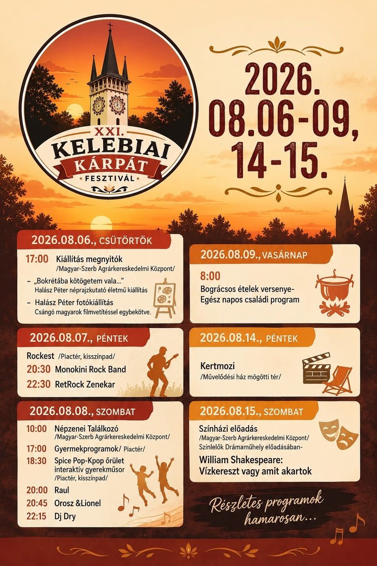 Kárpát Fesztivál Kelebia 2026