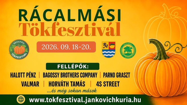 Rácalmási programok 2026 - Fesztiválok, rendezvények, események