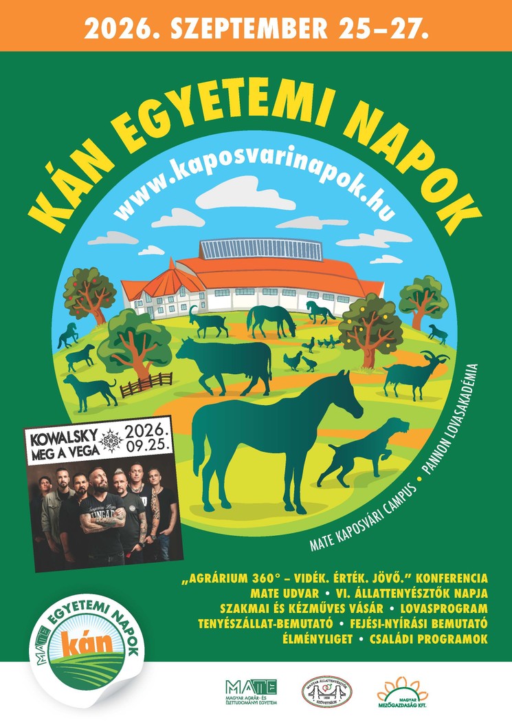 KÁN Egyetemi Napok 2026 - Kaposvári Állattenyésztési Napok