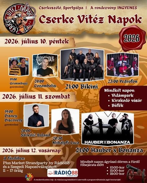 Cserke Vitéz Napok Cserkeszőlő 2026