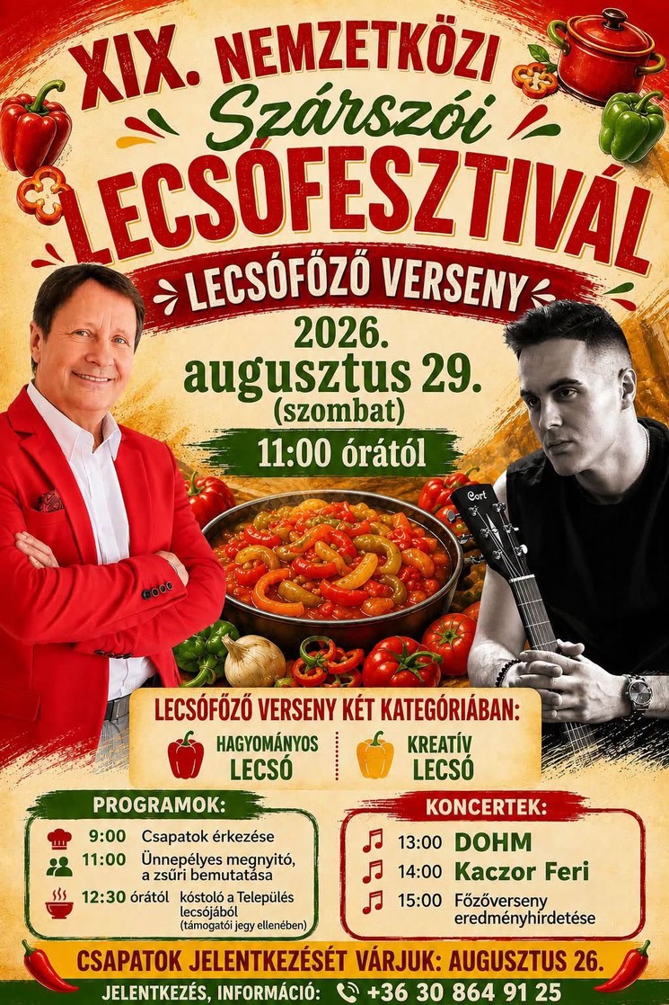 Szárszói Nemzetközi Lecsófesztivál Balatonszárszó 2026