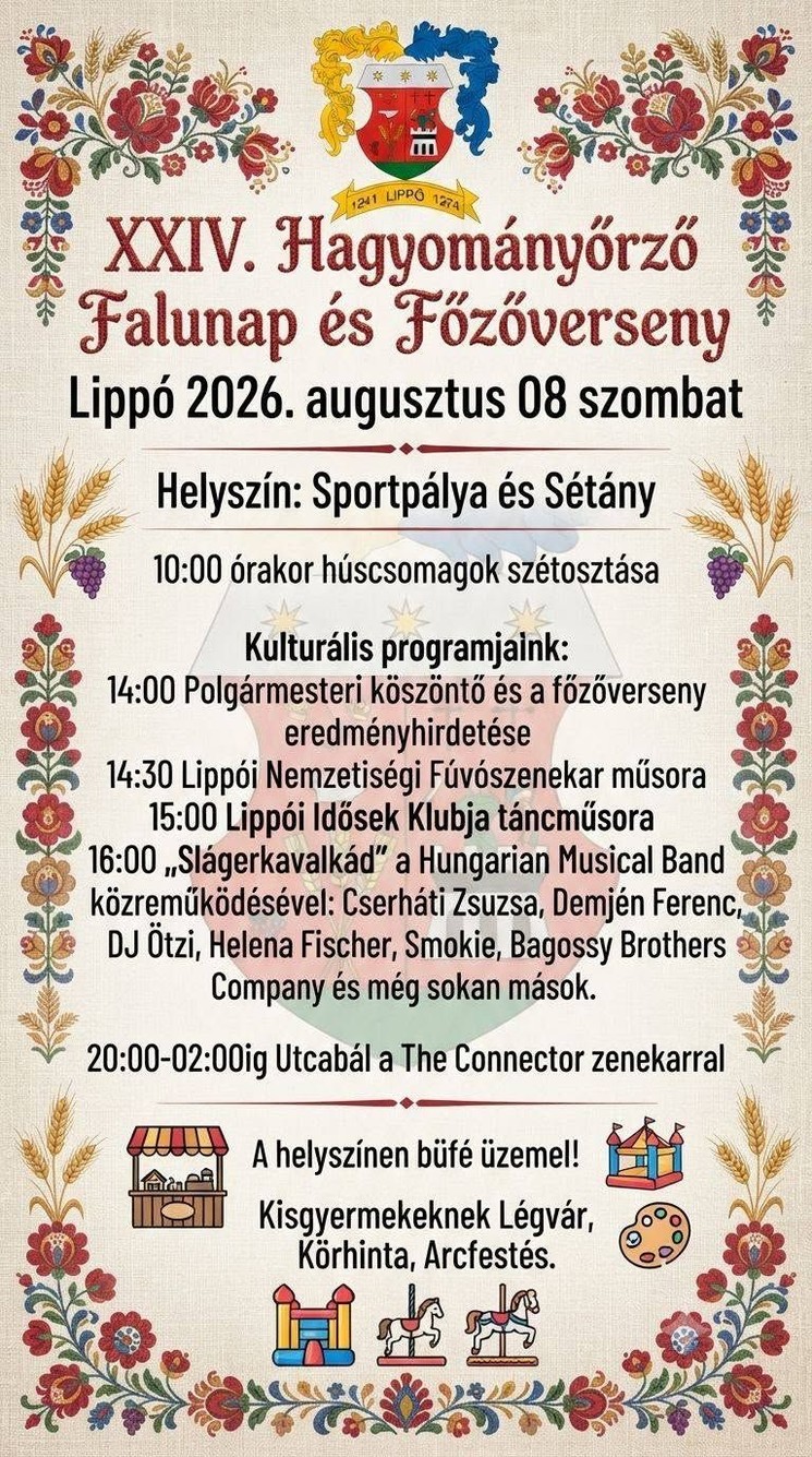 Falunap és Főzőverseny Lippó 2026
