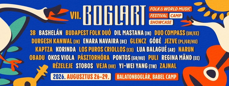 Boglart Fesztivál 2026 Balatonboglár - Családias népzenei-világzenei fesztivál és kurzus a Balatonnál
