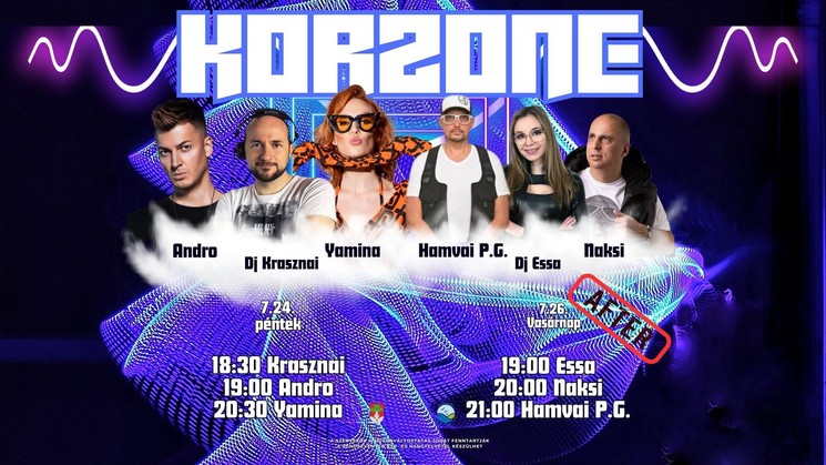 Elektronikus zenei fesztivál 2026 Zalakaros - KorZone DJ days