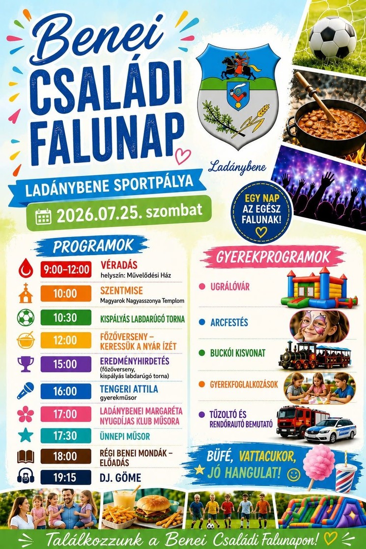 Ladánybene Falunap 2026 - Benei Családi Falunap