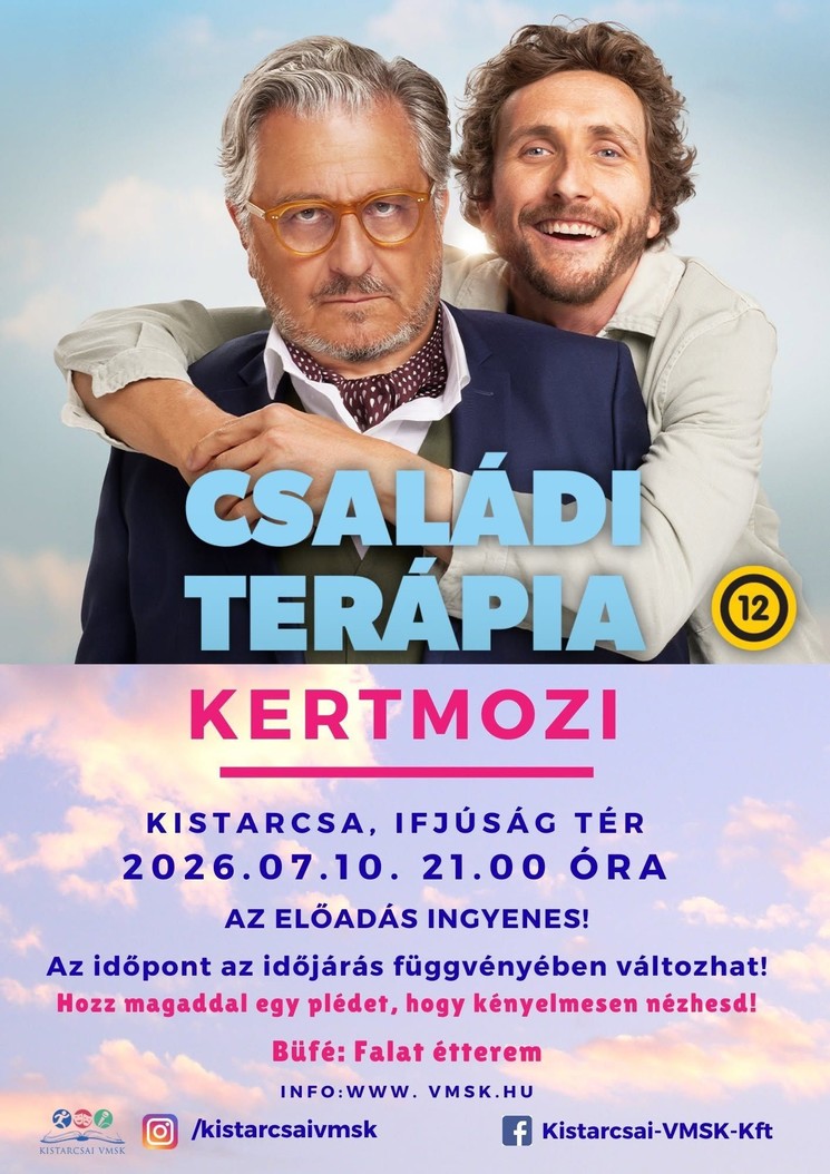 Kistarcsa mozi 2026 - Nyári ingyenes kertmozi vetítések