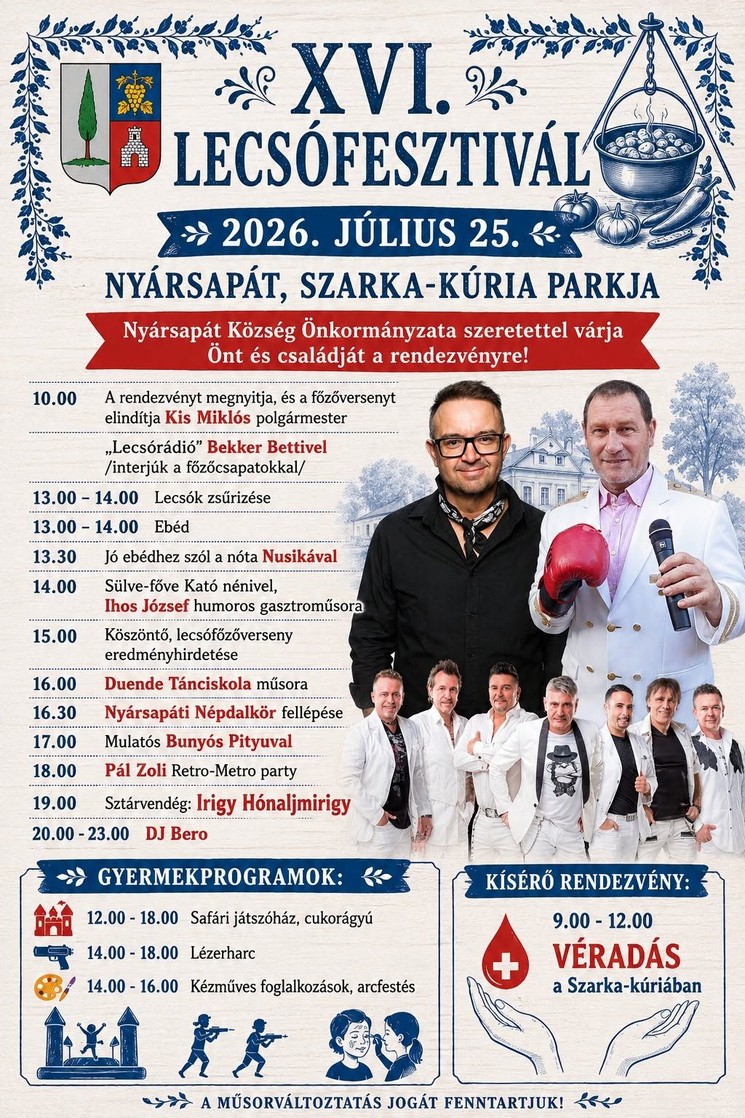 Nyársapáti Lecsófesztivál 2026