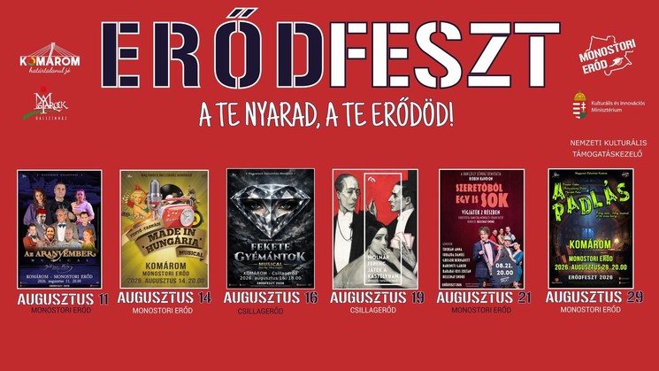 Monostori Erőd programok Komárom 2026