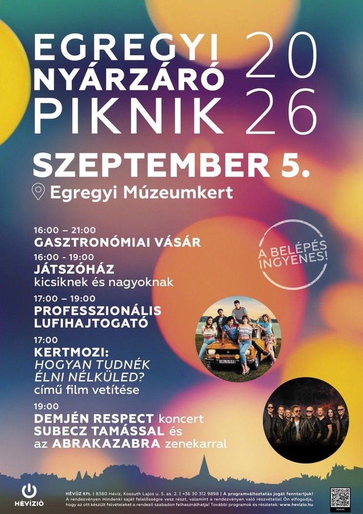 Hévízi programok 2026 - Események és rendezvények 