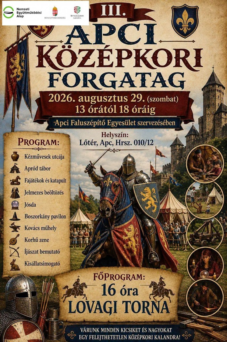 Középkori Forgatag Apc 2026
