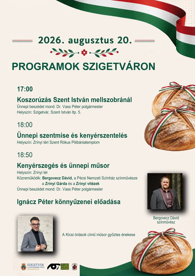Szigetvár 2026. augusztus 20 - Ünnepi programok