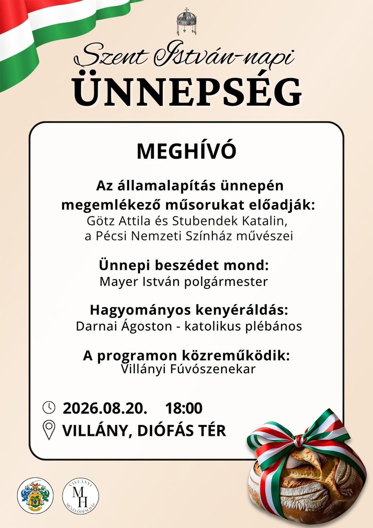 2026. Augusztus 20. Villány - Szent István-napi ünnepség