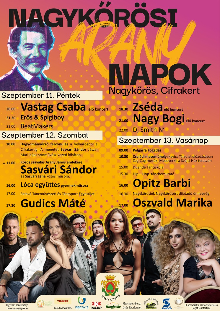 Nagykőrösi Arany-napok 2026