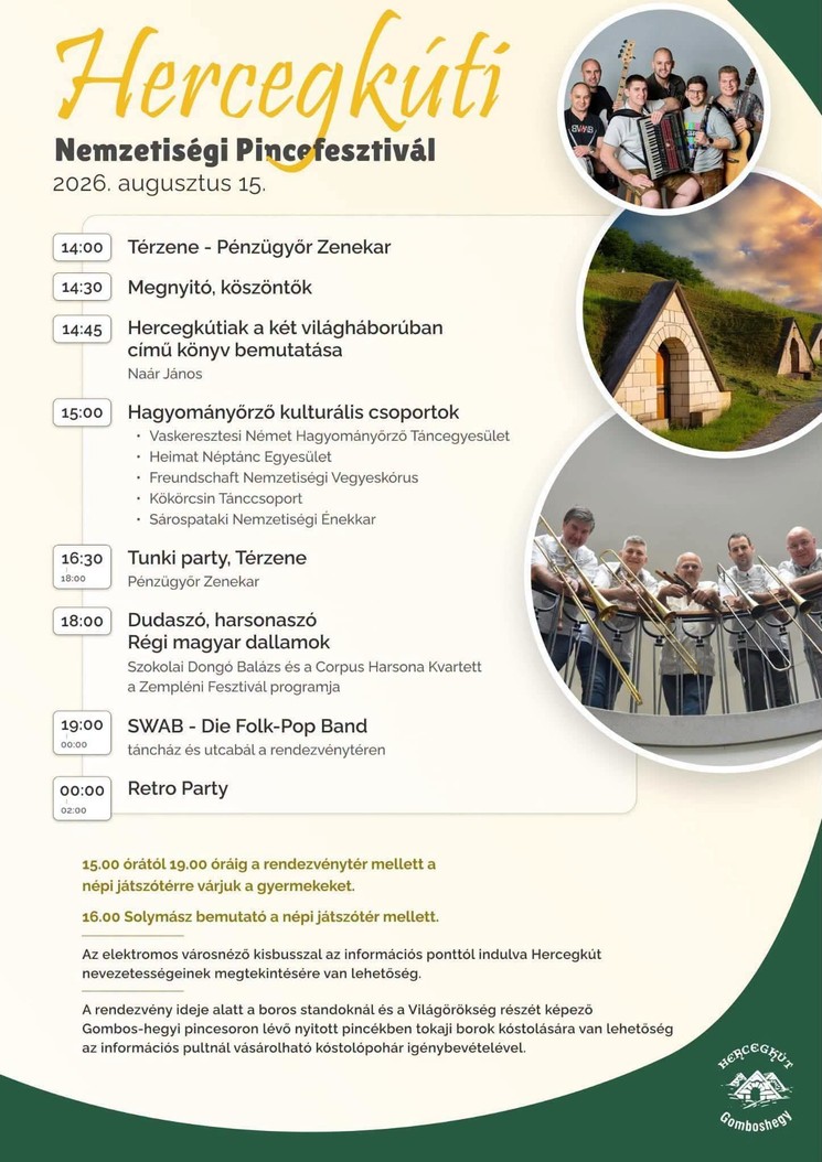 Hercegkúti Nemzetiségi Pincefesztivál 2026